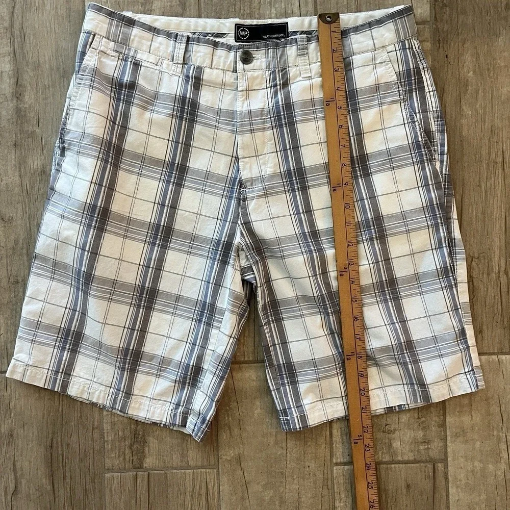 Weatherproof Plaid Shorts Mens Casual Flat Front Golf Shorts‎